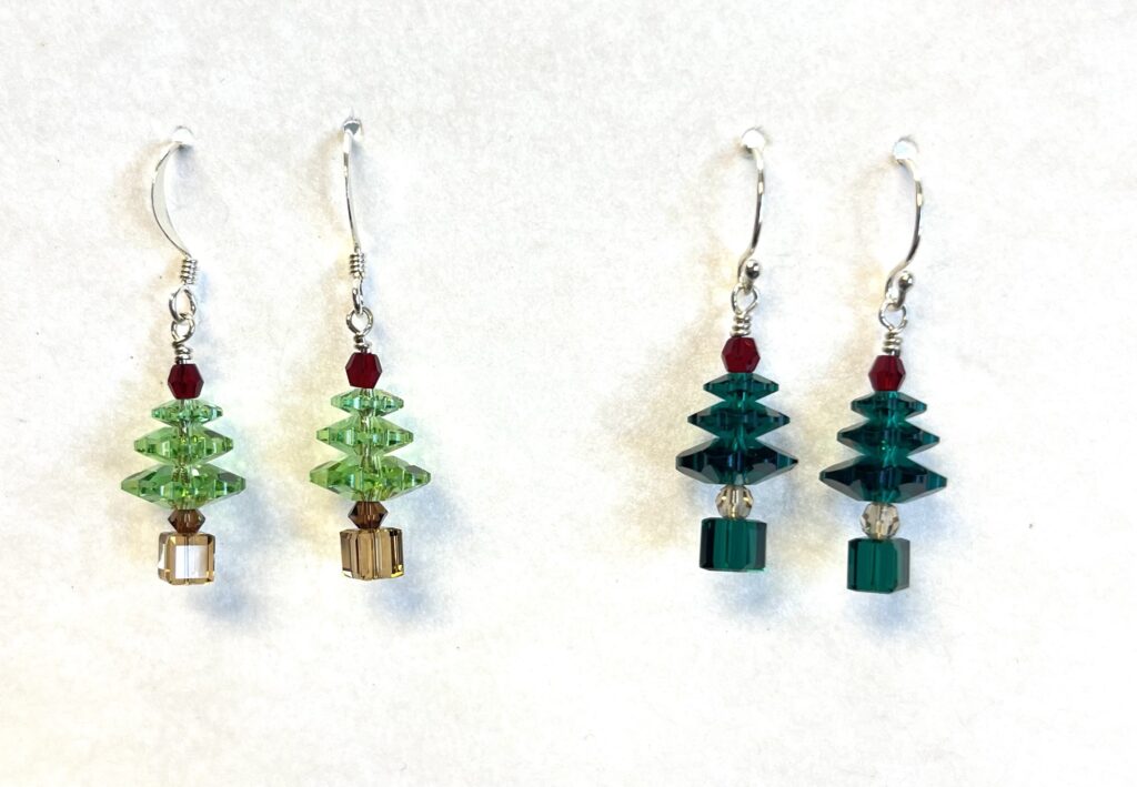 Christmas tree earrings